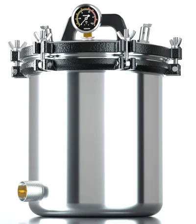 Stainless steel autoclave sterilizer with pressure gauge