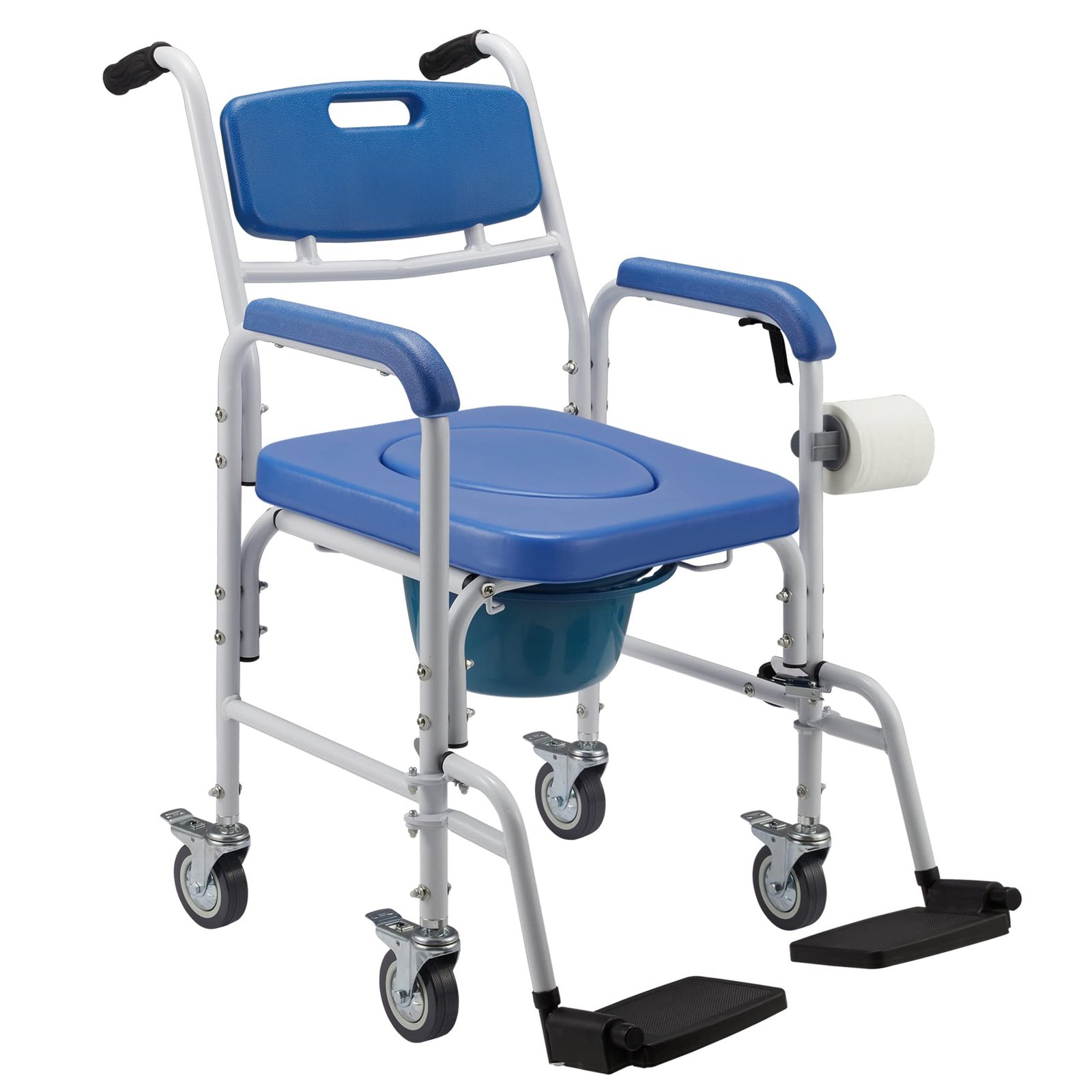 Portable bedside commode chair in Kenya with padded seat for elderly care